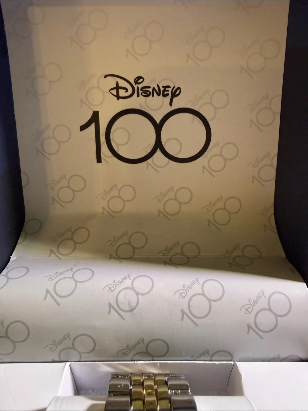 Disney 100th Anniversary Mickey Mouse Steamboat Willie Watch , Gold/Silver